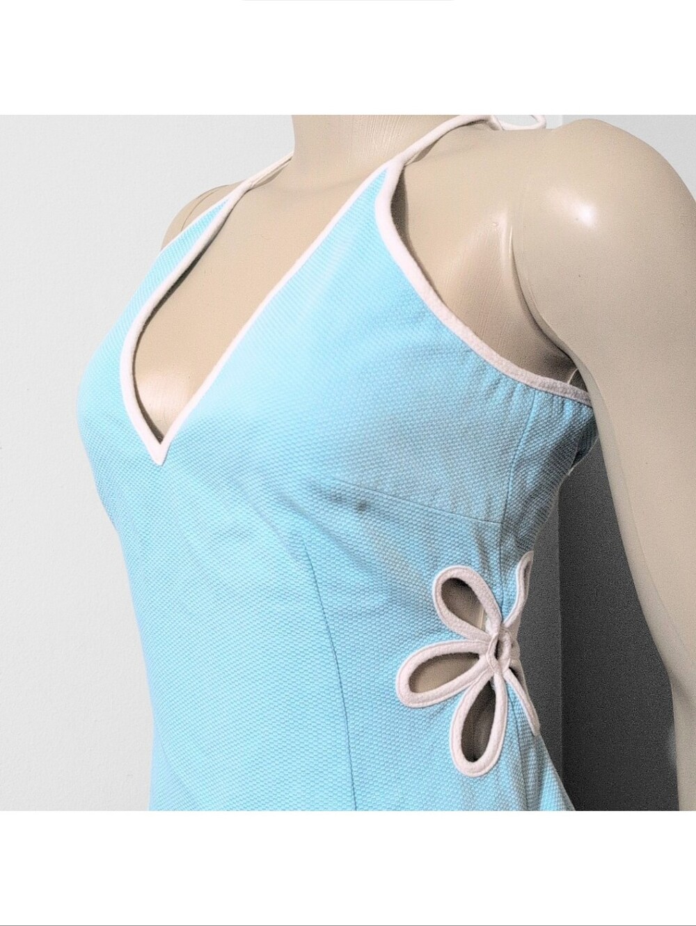 Vintage Laundry By Shelli Segal Halter Cut Out Mini Dress - Picture 6 of 8